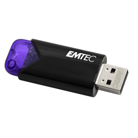 Emtec Clé USB 3.0 (3.2) Click Easy B113, Mémoire Flash Drive de 128 Go, Stockage Externe, Lecture 20 Mb/s, Écriture 10 Mb/s, Cli