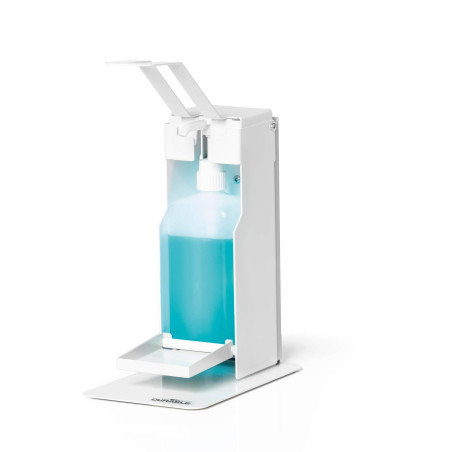 Durable 589602 Distributeur de Gel Hydroalcoolique de Table avec Levier à Bras Long, pour Du Gel Hydroalcoolique Ou Du Savon, Co