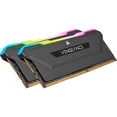 Corsair Mémoire de Bureau Corsair Vengeance RGB Pro SL 16 Go (2x8 Go) DDR4 3200 (PC4-25600) C16 - Noire