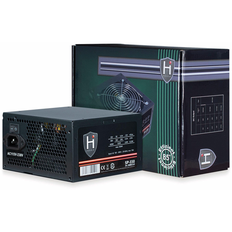 INTER TECH Fuente DE ALIMENTACION 550W HIPOWER SP-550 1X 120MM LÃœFTER Retail