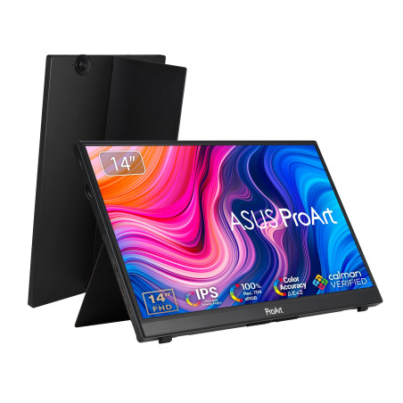 ASUS ProArt PA148CTV - Ecran PC Portable et Tactile 14" Full HD - Dalle IPS - 1920x1080-300cd/m² - 2X USB-C et Micro-HDMI - 100%