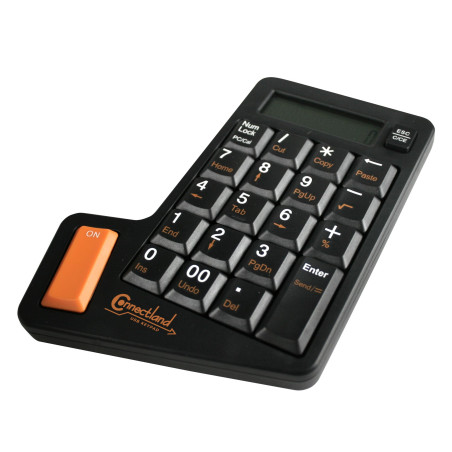 Connectland CL-Pavé-LK-10C-BK Pavé numérique USB avec Calculatrice Noir