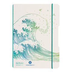 Herlitz 50033669 Flex Cahier A5 40 feuilles pointillées Motif vague Vert 1 pièce
