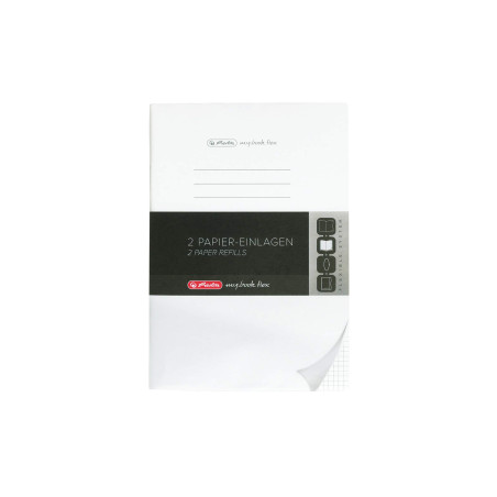 Herlitz 50034086 Recharge pour cahier Flex A4 2 x 40 feuilles quadrillées