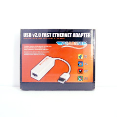 Peabird - 0107301 - Adaptateur USB 2.0 vers RJ45 Fast Ethernet - Blanc