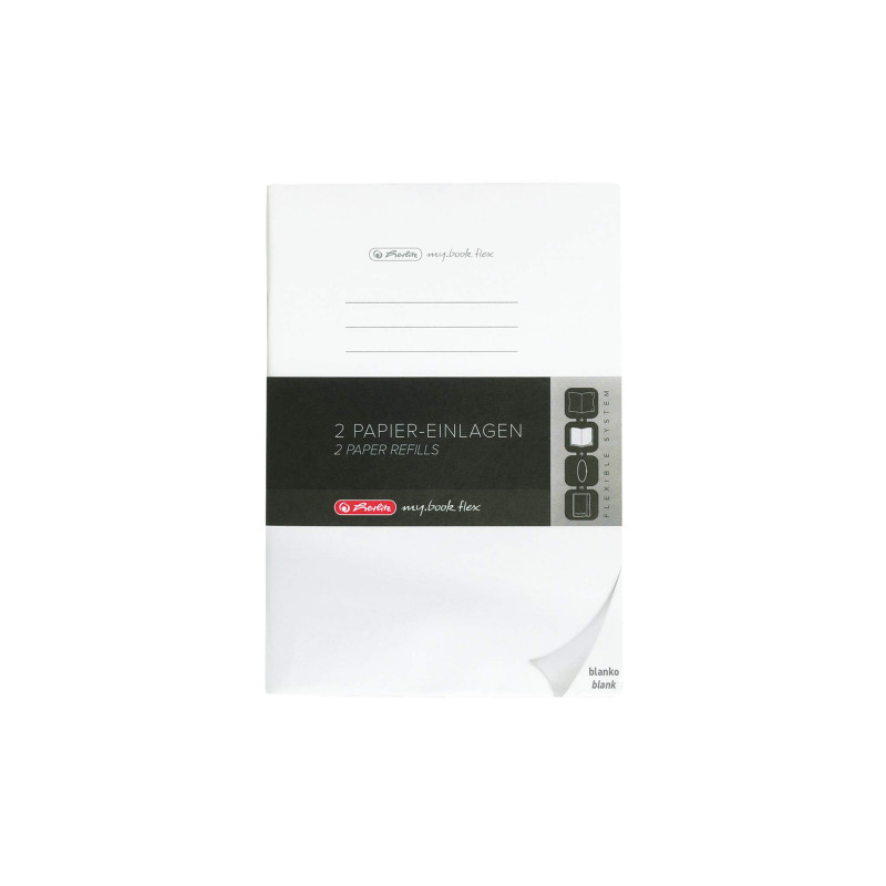 herlitz 50034109 Recharge pour cahiers Flex A4 2 x 40 feuilles blanches