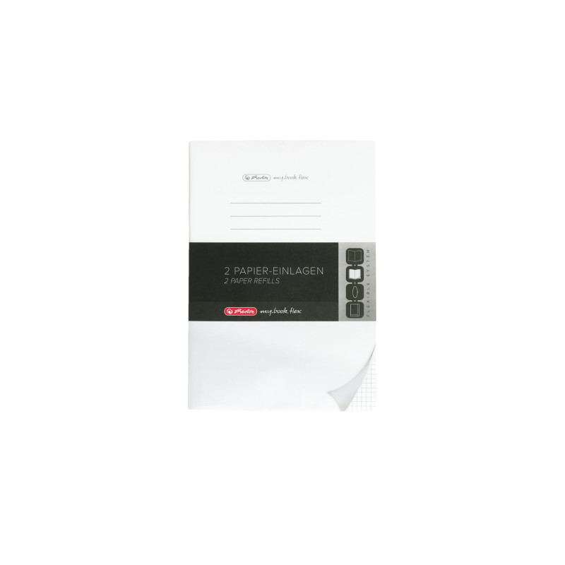 Herlitz Lot de 2 recharges pour carnet A5 quadrillé, 2 x 40 feuilles, blanc, 80 feuilles au total Herlitz Lot de 2 recharges pour carnet A5 quadrillé, 2 x 40 feuilles, blanc, 80 feuilles au total