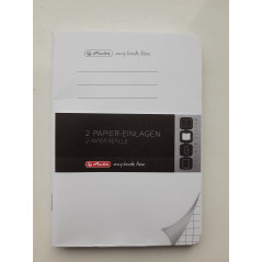 Herlitz 50034154 Recharge pour cahier Flex A6 2 x 40 feuilles quadrillées