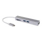 Equip 133480 Adaptateur USB-C 5 en 1 USB-C Multifonction HDMI/2 Ports USB 3.0/SD/4K30Hz/0,15 m Argenté
