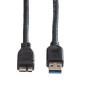 ROLINE USB 3.0 Cable, A M - Micro B M, 0,15m