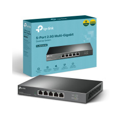 TP-Link Switch 2.5 Gigabit 5 Ports, Boitier Métal, Silencieux sans Ventilateur, Plug-and-Play, Protection à Vie, 100/1000/2500Mb