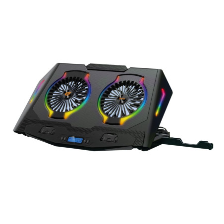 Conceptronic THYIA02B Ergo Support de Refroidissement pour Ordinateur Portable Gaming avec 2 Ventilateurs
