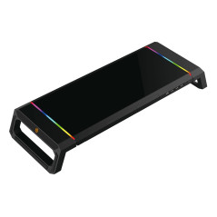 SOPORTE SOBREMESA Gaming CONCEPTRONIC Para Monitor ERGONOMICO HUB USB 2.0 Luz RGB