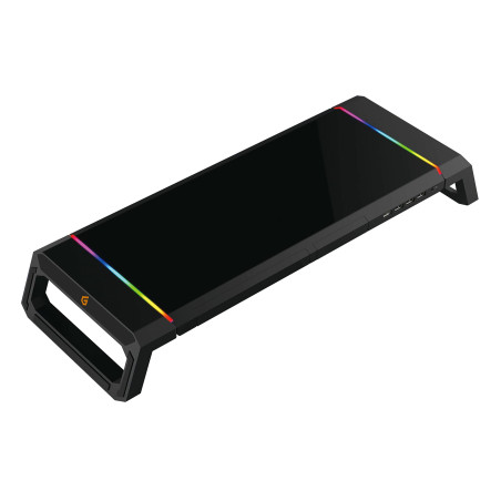 SOPORTE SOBREMESA Gaming CONCEPTRONIC Para Monitor ERGONOMICO HUB USB 2.0 Luz RGB