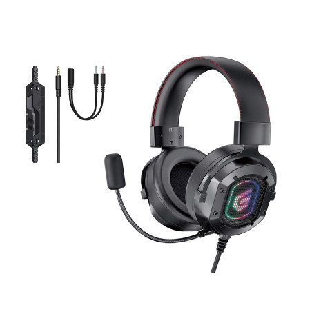 Conceptronic Athan U1 Casque Audio USB Type A Noir Câble 2,2 mMicroVolume Volume VolumeSon stéréo
