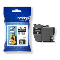 Brother LC421XLBK | Cartouche d’Encre tranparente Originale | Haute capacité | Noir