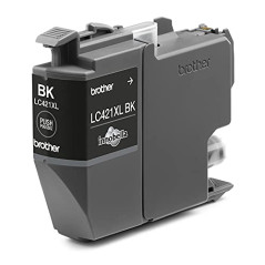 Brother LC421XLBK | Cartouche d’Encre tranparente Originale | Haute capacité | Noir