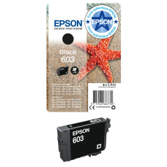 Epson 603 Etoile de Mer Noir, Cartouche d'encre d'origine, XP-2100 XP-2105 XP-2150 XP-2155 XP-3100 XP-3105 XP-3150 XP-3155 XP-41