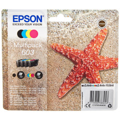 Epson Multipack 603 Etoile de Mer, Cartouches d'encre d'origine, 4 couleurs : Noir, Cyan, Magenta, Jaune, XP-2100 XP-2150 XP-310