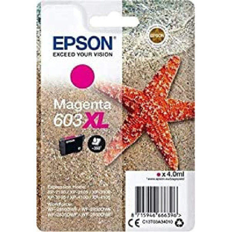 Epson SINGLEPACK Magenta 603XL Ink SUPL C13T03A34020
