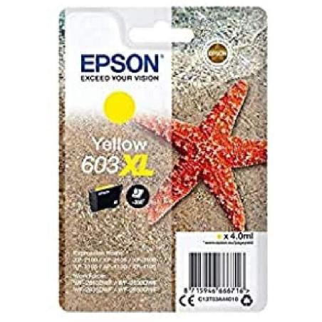 Epson Encre Jaune XL Étoile de mer 1 Teinte 603XL RF/AM Simple, Rendement élevé (XL)