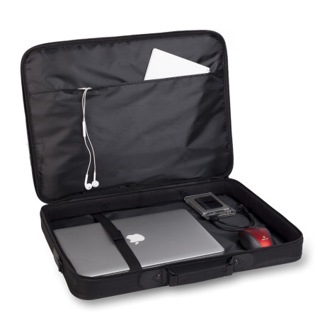 NGS MONRAY PASSENGER - Sacoche en Nylon pour Ordinateurs Portables jusqu'à 16", Couleur Noire