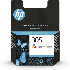 HP 305 3YM60AE, Cartouche d'encre Original Tricolor, Compatible avec Les imprimantes Jet d'encre HP DeskJet 2700, 2730, 4100, 41