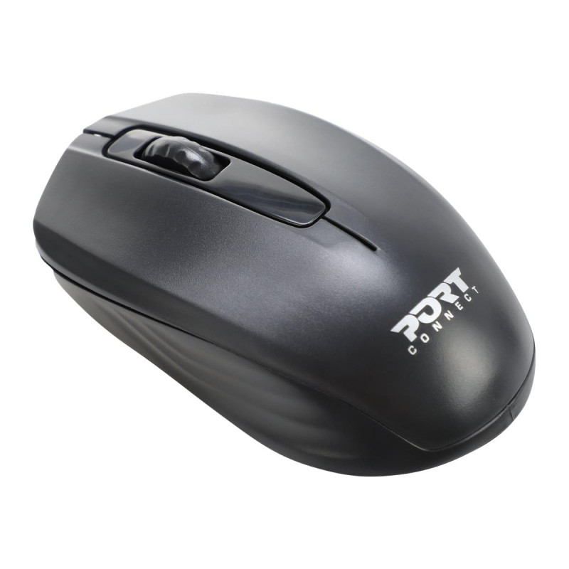 Port Connect Souris sans Fil 2.4 ghz USB-a & USB-c ambidextre Optique 1000 dpi Noire Port Connect Souris sans Fil 2.4 ghz USB-a & USB-c ambidextre Optique 1000 dpi Noire