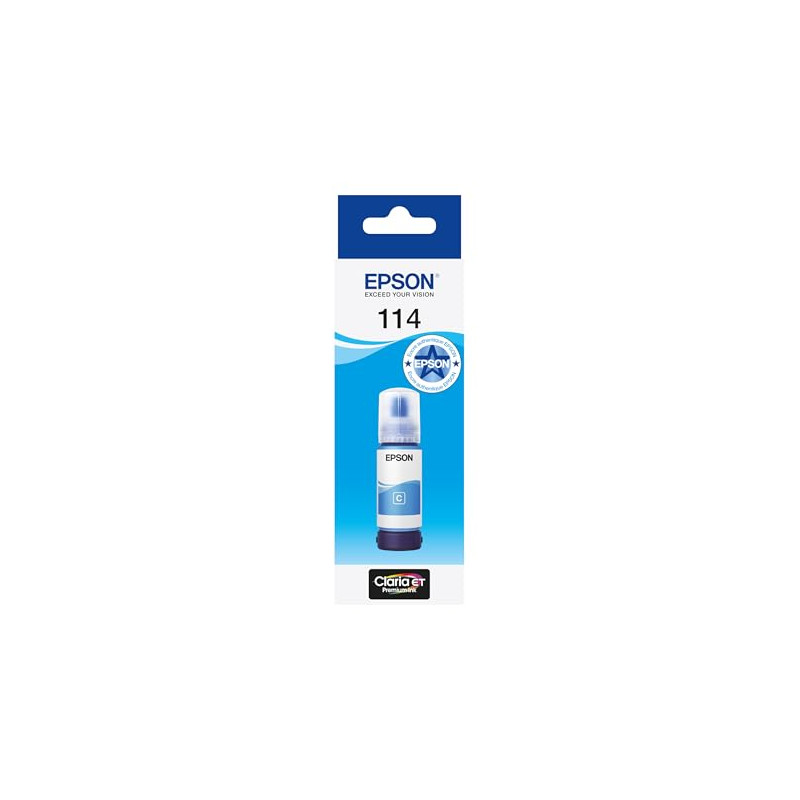 EPSON - 114 Bouteille EcoTank Cyan - 70 ml EPSON - 114 Bouteille EcoTank Cyan - 70 ml