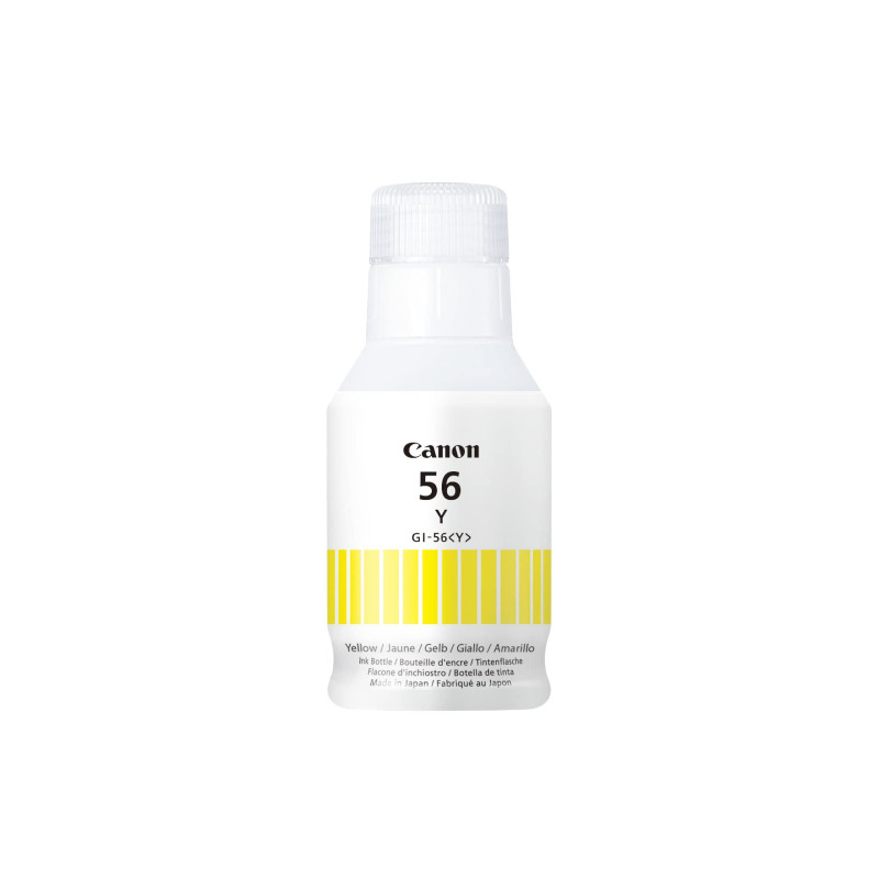 Canon GI-56 Y Bouteille d'encre, pour imprimante Jet d'encre MAXIFY, Jaune Canon GI-56 Y Bouteille d'encre, pour imprimante Jet d'encre MAXIFY, Jaune