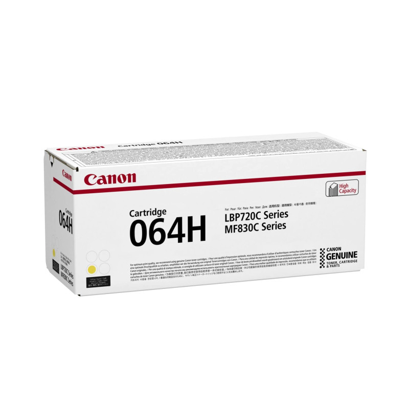 Canon Cartridge 064 H Y TONER Jaune (Emballage carton) Canon Cartridge 064 H Y TONER Jaune (Emballage carton)