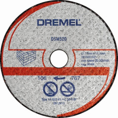 Dremel DSM520 2615S520JB Disque à tronçonner 77 mm 2 pc(s)