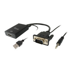 Equip 119038 Adaptateur Vga mâle A Hdmi Hema avec Audio Jack 3.5