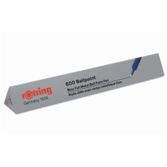 rOtring 600 stylo bille | pointe moyenne | encre noire | corps bleu | rechargeable