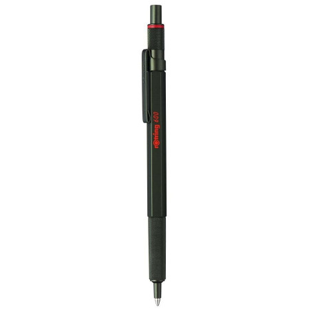 rOtring 600 stylo bille | pointe moyenne | encre noire | corps vert | rechargeable