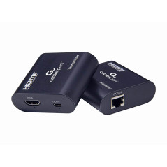 Gembird Extender HDMI - Etend les signaux HDMI jusqu'à 60m, Full HD 1080p, Noir