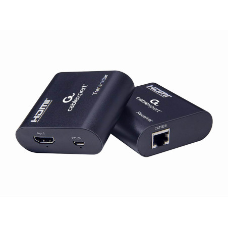 Gembird Extender HDMI - Etend les signaux HDMI jusqu'à 60m, Full HD 1080p, Noir