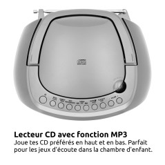 TechniSat DIGITRADIO 1990 - stéréo Boombox avec Radio Dab +/FM et Lecteur CD (Streaming Audio Bluetooth, Connexion Casque, USB, 
