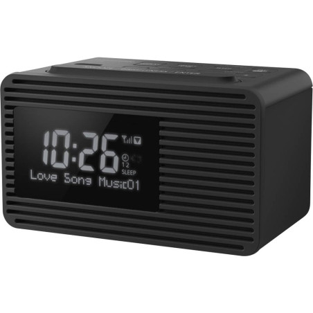 Panasonic Radio-réveil DAB/FM RC-D8EG-K I Fréquences : FM/DAB/DAB+ 1W USB Horloge Fonctionne sur secteur ou piles Fonction préré
