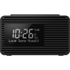 Panasonic Radio-réveil DAB/FM RC-D8EG-K I Fréquences : FM/DAB/DAB+ 1W USB Horloge Fonctionne sur secteur ou piles Fonction préré