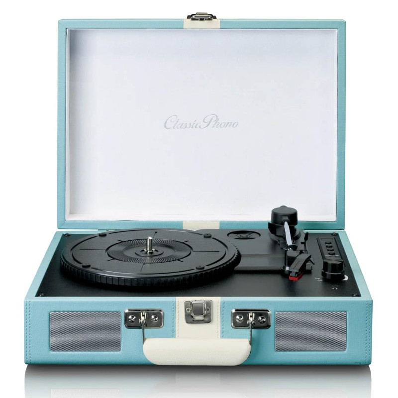 Tourne-Disque Classic Phono by Lenco TT-110 - Tourne-Disque - 33, 45 et 78 RPM - Bluetooth - Transmission par Courroie - 2 Haut- Tourne-Disque Classic Phono by Lenco TT-110 - Tourne-Disque - 33, 45 et 78 RPM - Bluetooth - Transmission par Courroie - 2 Haut-
