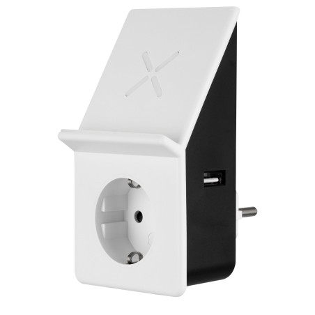 REV Adaptat. Charge USB avec Chargeur sans Fil + 1x Prise