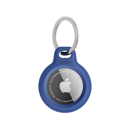 Belkin Étui pour Apple AirTag avec Attache en Métal, Porte Clés, Protection Durable, Anti-rayure, Ouverture Facile et Rebords Su