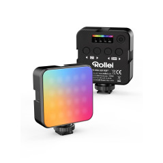 Lumiere Video, Rollei Lumis Mini RGB Panneau LED Apparreil Photo 360 2500~9000K CRI 95+ avec Batterie Rechargeable Intégrée, Écl
