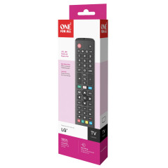 One For All Télécommande de Remplacement LG - Fonctionne avec Toutes Les télévisions LG - Télécommande de Remplacement idéal URC