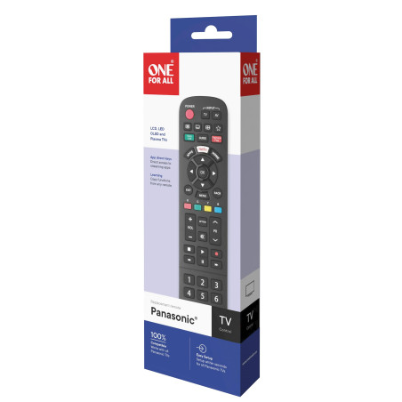 One For All Télécommande de Remplacement Panasonic - Fonctionne avec Toutes Les télévisions Panasonic - Télécommande de Remplace