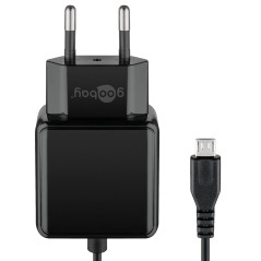 goobay Chargeur Mural Micro USB 3,0 A USB Alimentation pour Smartphones Adaptateur Secteur 1,5 m Noir 49603