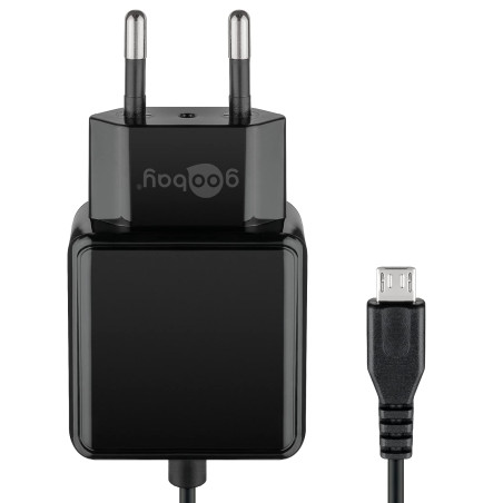 goobay Chargeur Mural Micro USB 3,0 A USB Alimentation pour Smartphones Adaptateur Secteur 1,5 m Noir 49603