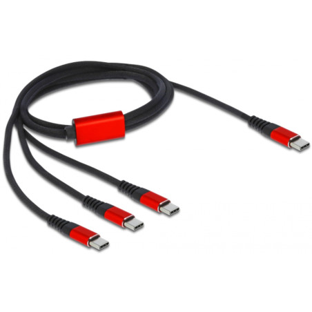 DeLOCK 86713 câble USB 1 m USB 2.0 USB C Noir, Rouge