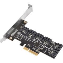 Silverstone Technology ECS06, Carte PCI Express 6 Ports SATA Gen3 (6Gbps) Non Raid Gen3 x2, SST-ECS06